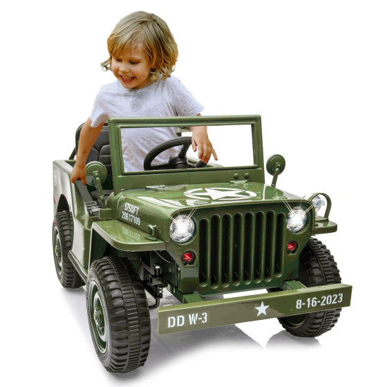 Load image into Gallery viewer, Jamara Willys MB Jeep 12V accuvoertuig legergroen