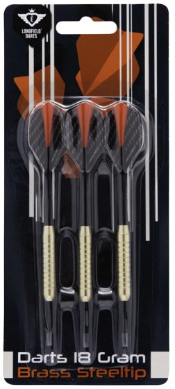 Load image into Gallery viewer, Longfield darts Steeltip Dartpijl Set 18 gram Zwart Donkerrood 3 stuks