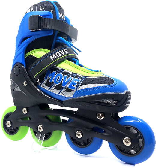 Load image into Gallery viewer, Move Inline skates Fast semi-softboot verstelbaar blauw groen maat 38-41