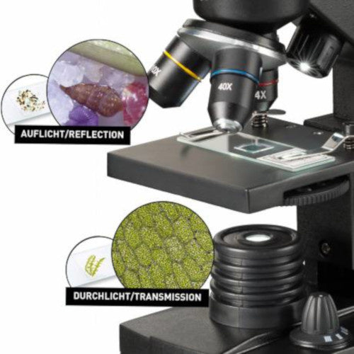 Load image into Gallery viewer, National geographic Microscoopset 30 cm 40-1280x staal zwart
