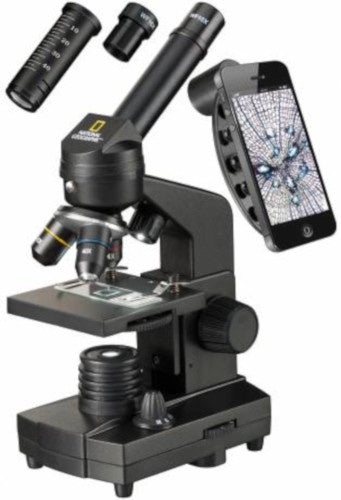 Load image into Gallery viewer, National geographic Microscoopset 30 cm 40-1280x staal zwart