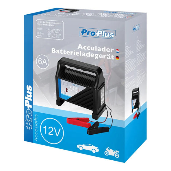 Load image into Gallery viewer, Proplus Acculader 12 Volt 6 Ampère 20+Ah zwart