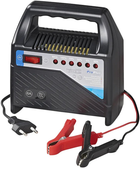 Load image into Gallery viewer, Proplus Acculader 6 12 Volt 6 Ampère 20+Ah zwart