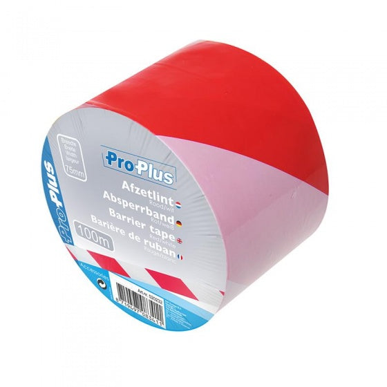 Load image into Gallery viewer, Proplus Afzetlint 100 meter rood wit