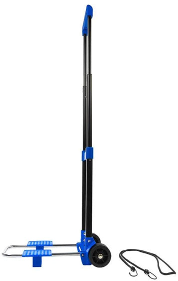 Load image into Gallery viewer, Proplus Inklapbare bagagetrolley 30 kg staal zwart blauw