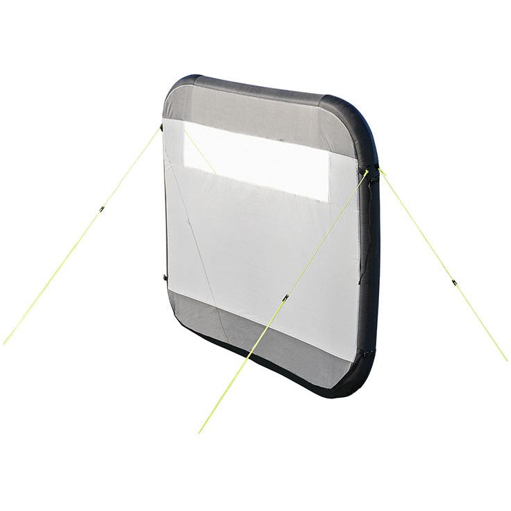 Load image into Gallery viewer, Proplus Windscherm opblaasbaar 160 x 140 cm lichtgrijs zwart