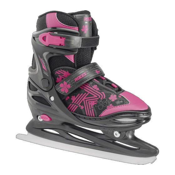 Load image into Gallery viewer, Roces Jokey Ice 3.0 verstelbare schaatsen zwart roze maat 26-29