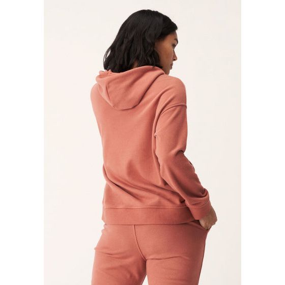 Load image into Gallery viewer, Röhnisch Hoodie Essential dames biologisch katoen oudroze mt XS