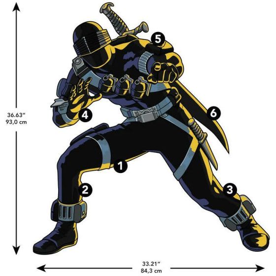 Load image into Gallery viewer, Roommates Muursticker GI Joe Retro Eyes 93 cm 16-delig