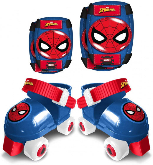 Afbeelding laden in galerijviewer, Marvel Spider-Man Rolschaatsen met Bescherming Blauw Rood maat 23-27