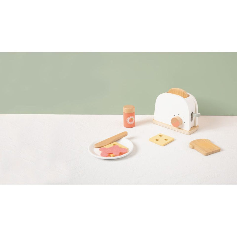 Load image into Gallery viewer, Tooky toy Houten Broodrooster met Accessoires 9-delig