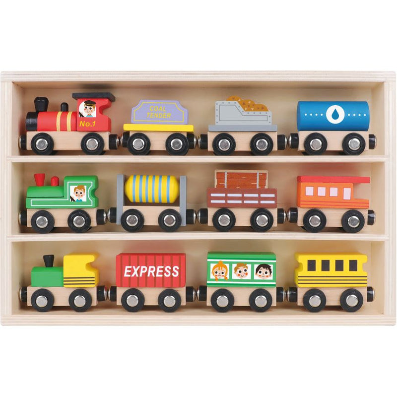 Load image into Gallery viewer, Tooky toy Houten Speelgoedtrein 13-delig