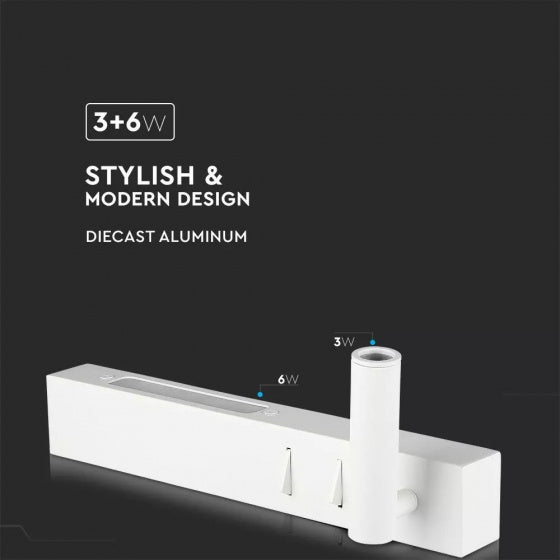 Load image into Gallery viewer, V-tac Wandlamp VT-2953 led 30 cm 9W 3000K 680lm wit