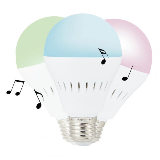 Load image into Gallery viewer, Xd collection Led-lamp speaker bluetooth 11,8 cm E27 3W wit