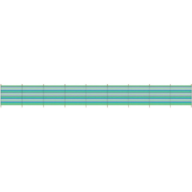 Load image into Gallery viewer, Yello Windscherm 10 palen 120 x 610 cm groen blauw