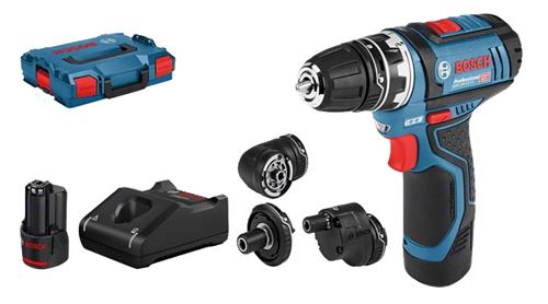 Bosch blauw bosch professional accu schroefboormachine gsr 12v-15 fc - inclusief 2x 2,0ah accu - lader en opzetstukken (gfa 12-x 12-b 12-w 12-e)