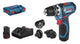 Bosch blauw bosch professional accu schroefboormachine gsr 12v-15 fc - inclusief 2x 2,0ah accu - lader en opzetstukken (gfa 12-x 12-b 12-w 12-e)