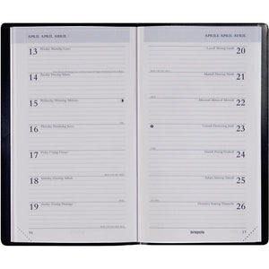 Brepols agenda breplan genova zwart 2027 9,2x16cm