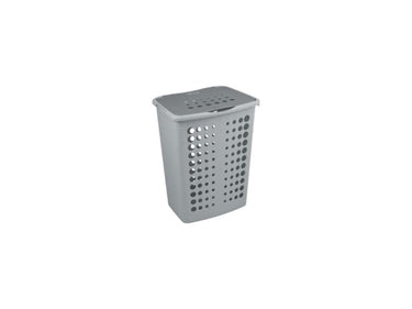 Curver victor wasbox met deksel 60 liter zilver antraciet 24x45x57cm