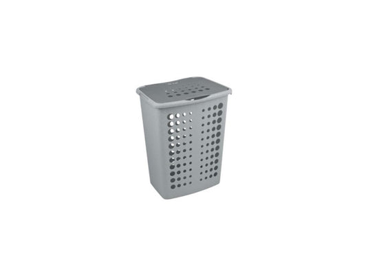 Curver victor wasbox met deksel 60 liter zilver antraciet 24x45x57cm