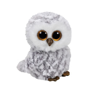 Ty beanie boo ty beanie pluche uil - knuffel vogel - wit - 15 cm - bosdieren knuffel