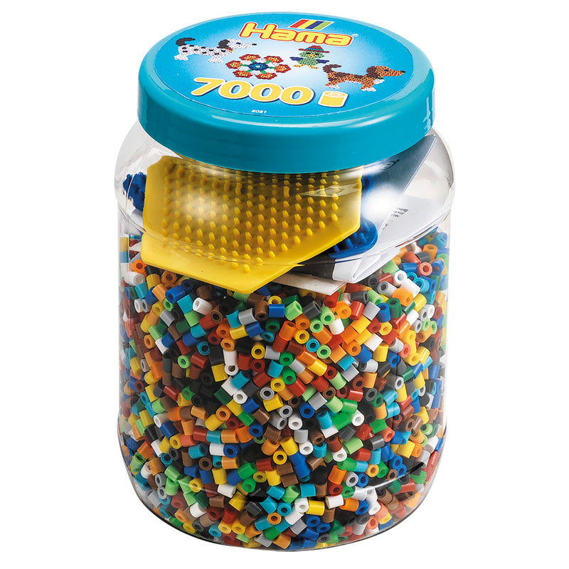 Load image into Gallery viewer, Hama strijkkralen multicolor met hond en zeshoekplaat 7000 stuks
