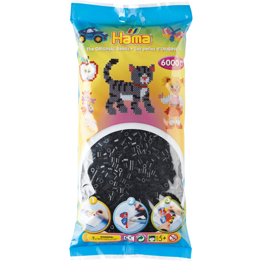 Hama strijkkralen 6000 stuks zwart