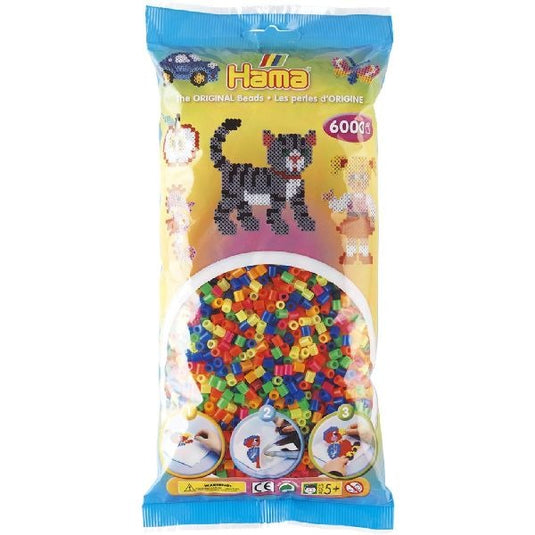 Hama strijkkralen hama 20551 strijkkralen neon 6000 stuks
