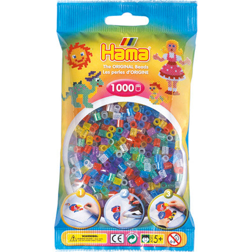 Hama strijkkralen hama 2670054 strijkkralen 1000 stuks glitter