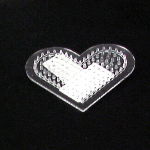 Hama strijkkralen grondplaat hart klein transparant