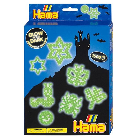 Hama strijkkralen hama 3414 glow in dark strijkkralenset 1500 stuks
