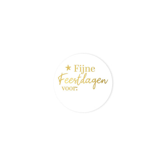 Kassaplan stickers fijne feestdagen voor wit goud ã˜40mm 250st