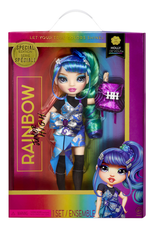 Rainbow high junior high doll s.e. - holly devious (blue)