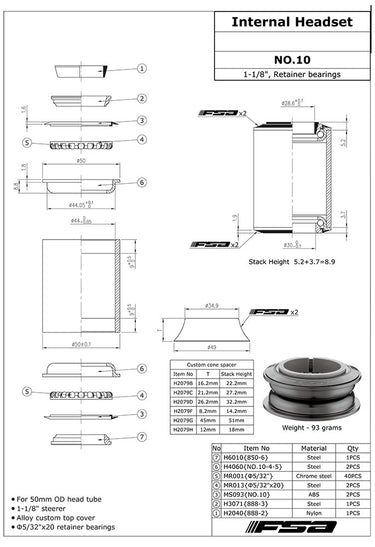 Fsa no.10 headset