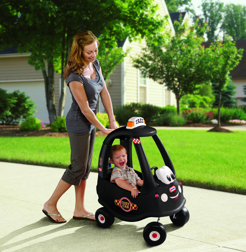 Load image into Gallery viewer, Little tikes cozy coupe taxi loopauto zwart
