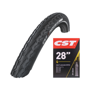 Cst set. xpedium one (anti-lek) en verpakte binnenband 28x1 5 8x1 3 8, etrto 37-622