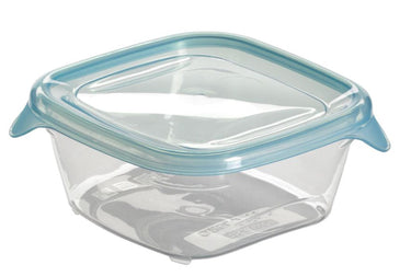 Curver set fresh go vierkant - 3x0,25l - transparant blauw
