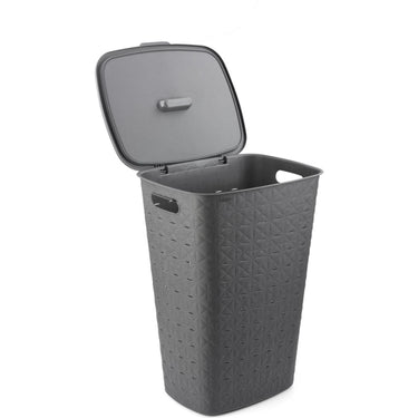 Curver softex wasmand met deksel 56l antraciet 42x31,6x60cm