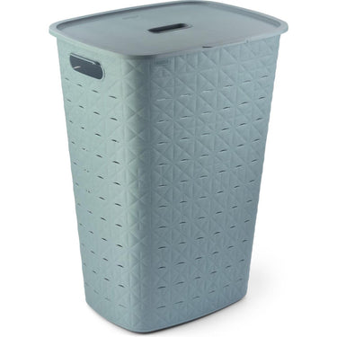 Curver softex wasmand met deksel 56l blauwgroen 42x31,6x60cm