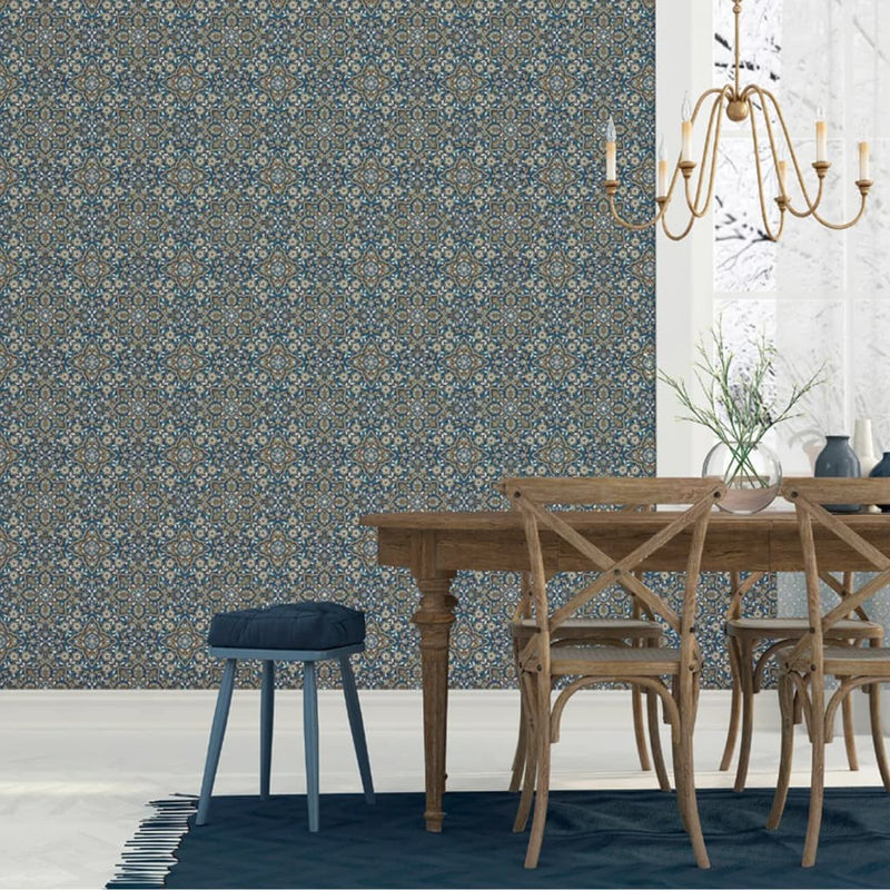 Load image into Gallery viewer, Noordwand Homestyle Behang Portugese Tiles bruin en blauw
