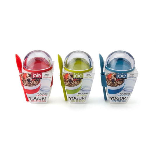 Joie yoghurt on the go beker 2 compartimenten + lepel 228ml