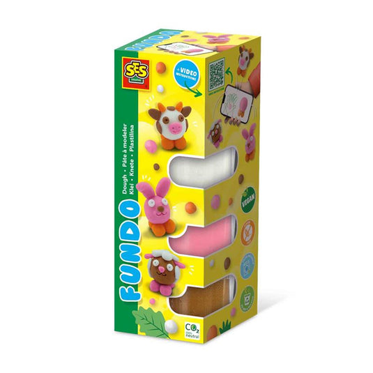 Ses fundo klei - boerderij dieren (3x90gr-1x40gr)