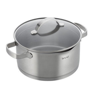 Brund kookpan met glazen deksel 4l rvs