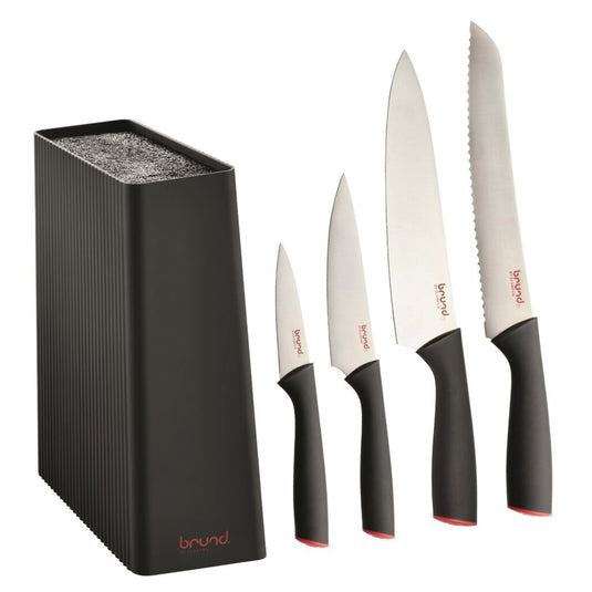 Brund easy cut messenblok 5-delig zwart rood