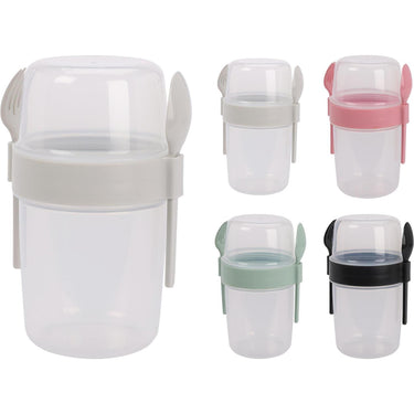 Excellent houseware saladebeker kunststof met bestek 1100ml
