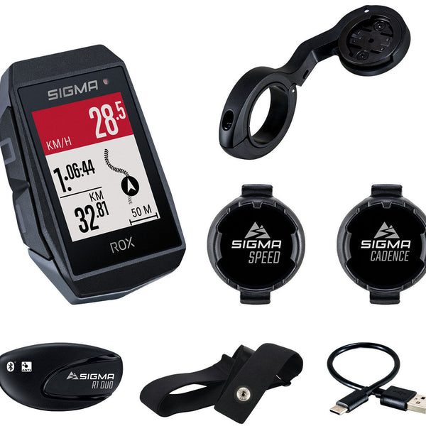 Sigma Rox 11.1 Evo GPS HR + CAD/Speed ​​Set + SB GPS+ANT+/BLE Belt+USB-C