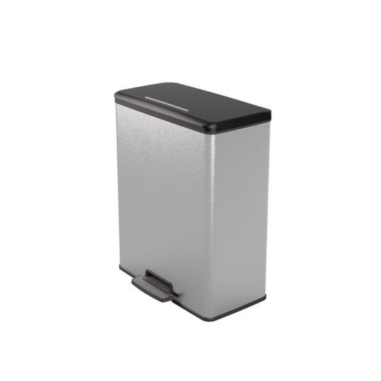 Curver deco bin duo 26l+26l zilver