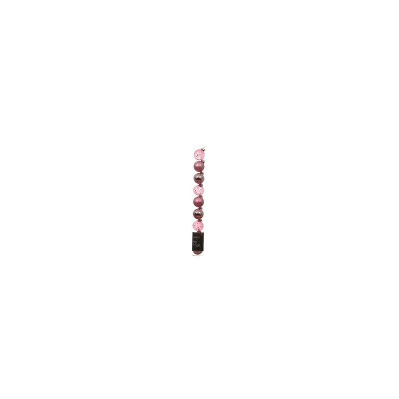 Load image into Gallery viewer, Decoris kerstballen glas roze ã˜3cm mix transparent shiny matt koker a 9 stuks
