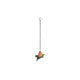 Sculptuur bird hanger bruin rood polystone 13x11x42cm