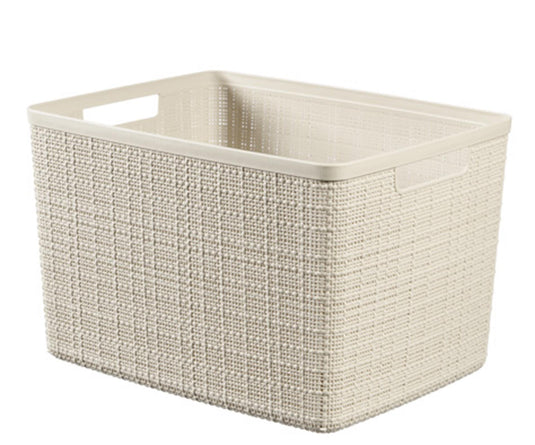 Curver jute mand l 20l offwhite